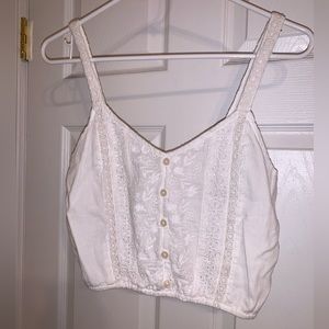 American Eagle floral cropped tank top